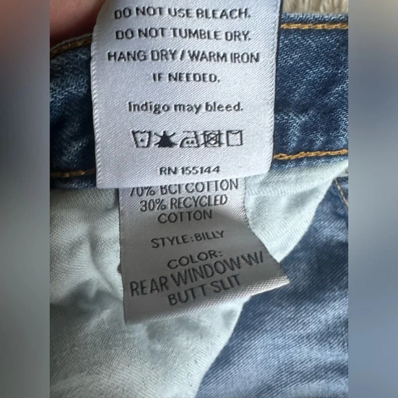 Boyish by HER Denim Billy Jeans in Rear Window Wash Straight Leg Size 26 - Picture 12 of 14